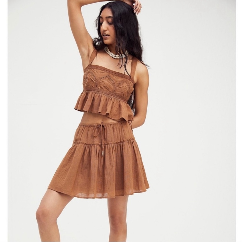Free People Something Special Skirt Set🤎